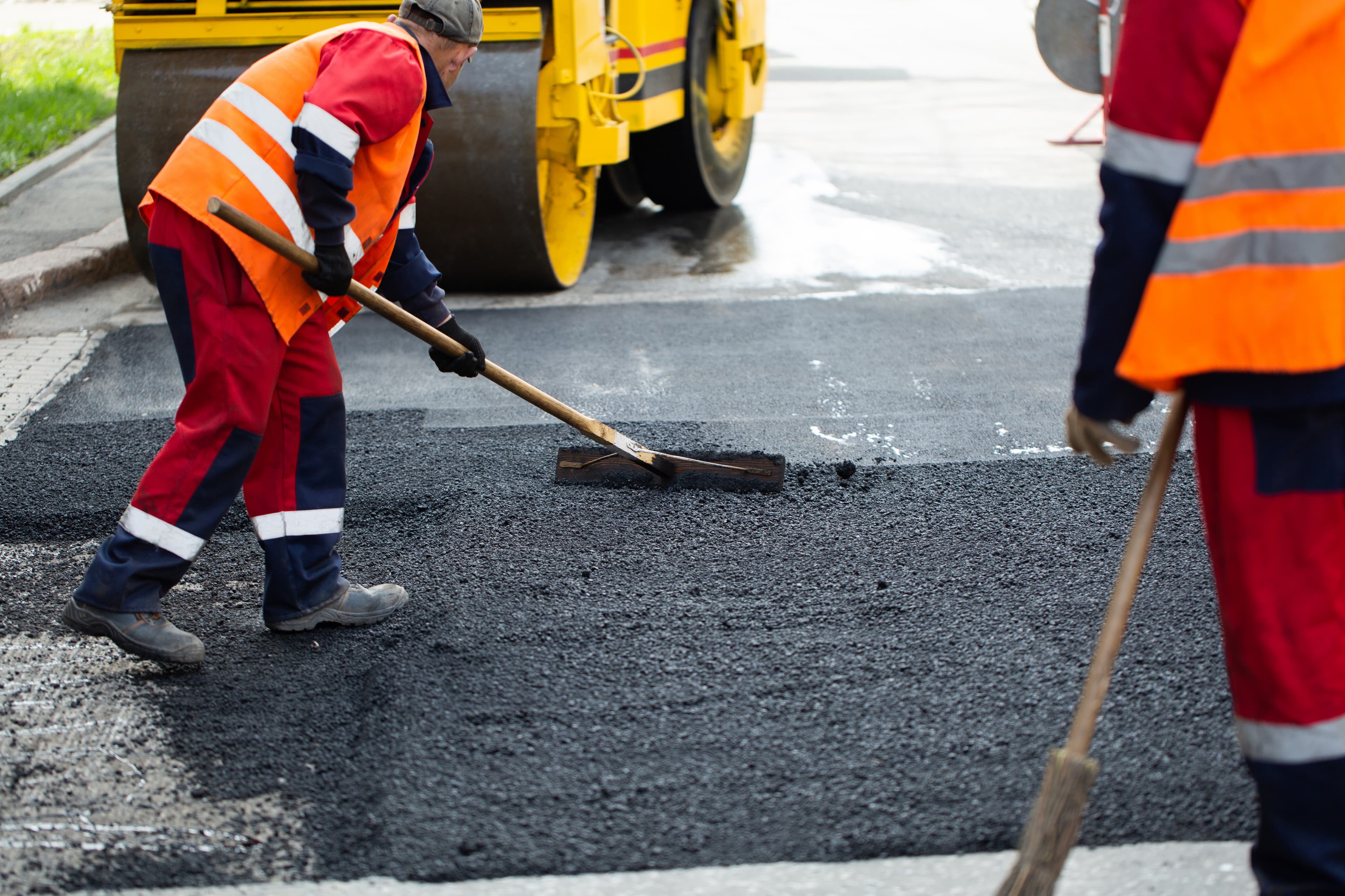 Asphalt paving background